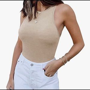 NWOT Tan Bodysuit